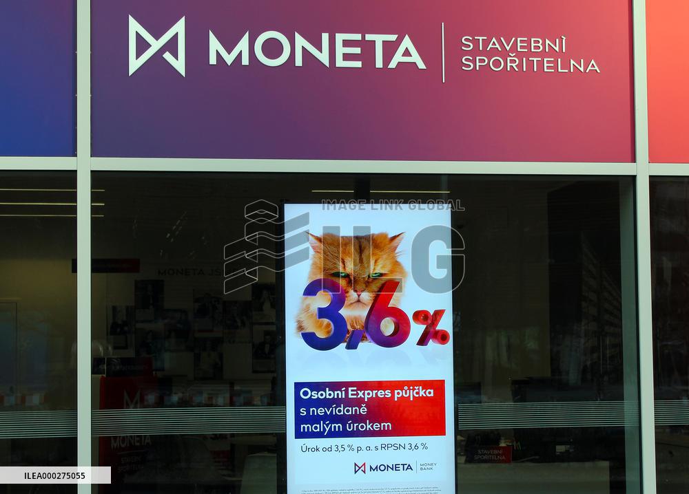 Moneta Money Bank, headquarters, Prague - Michle, logo