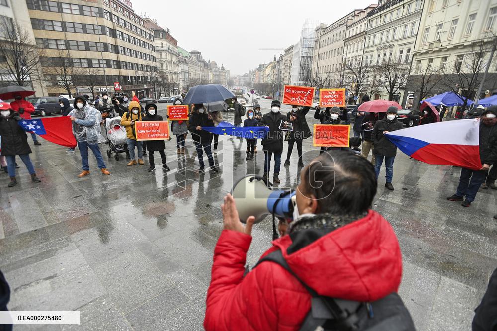 Protest against coup in Myanmar