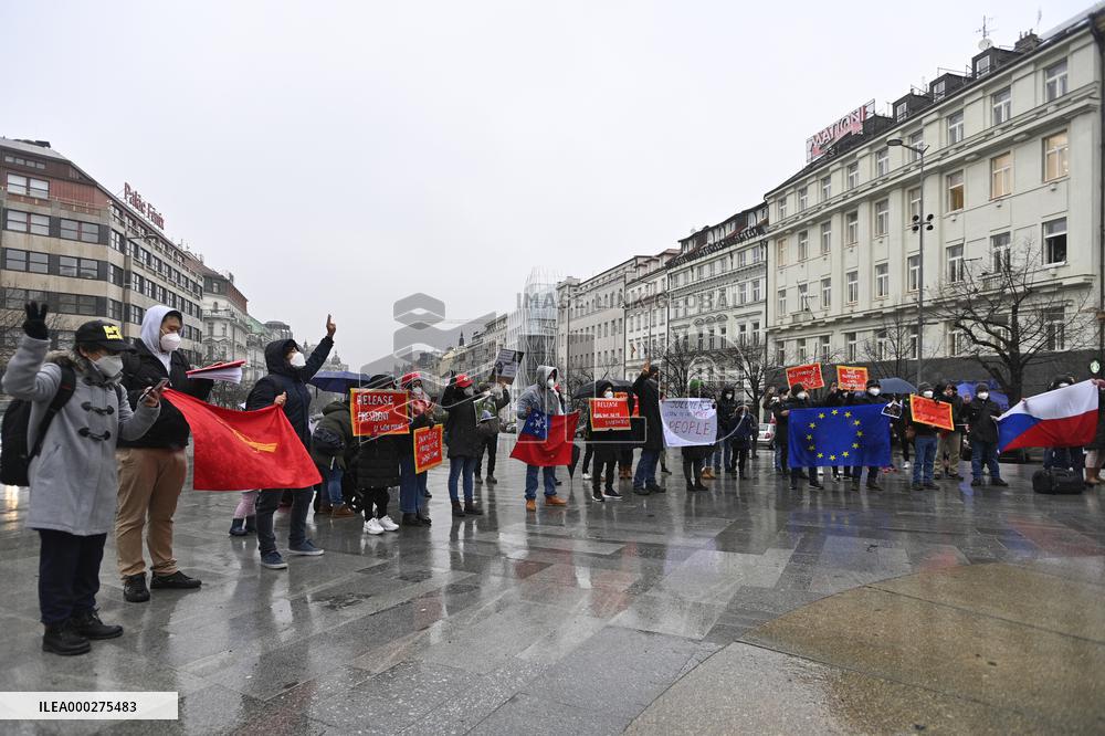 Protest against coup in Myanmar