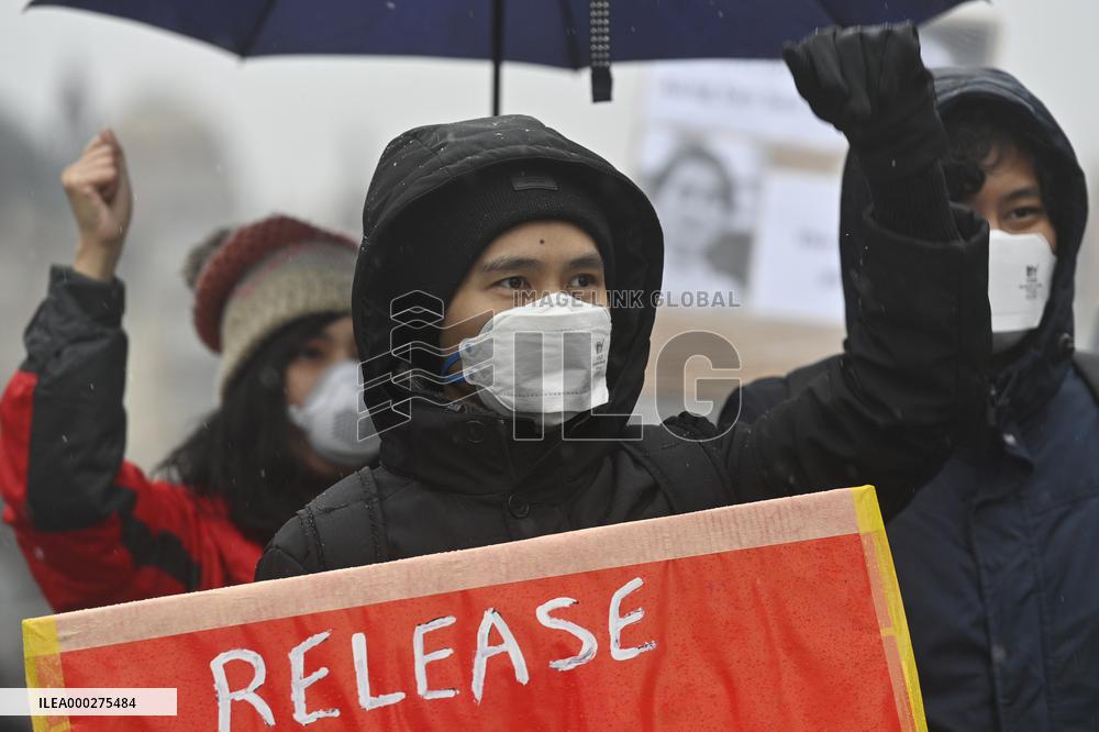 Protest against coup in Myanmar