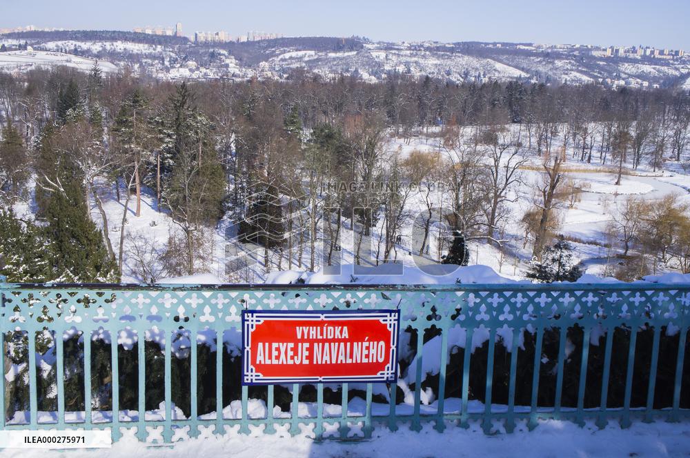 Alexei Navalny scenic viewpoint, Stromovka park, Prague
