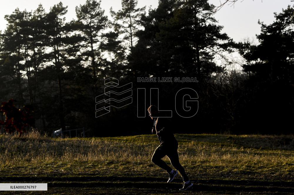 man, jogging, weather, Prague