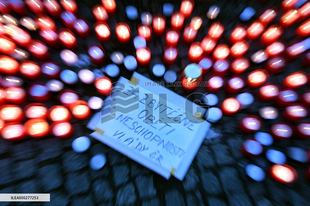 Rally of group Let Us Stop COVID, Prague