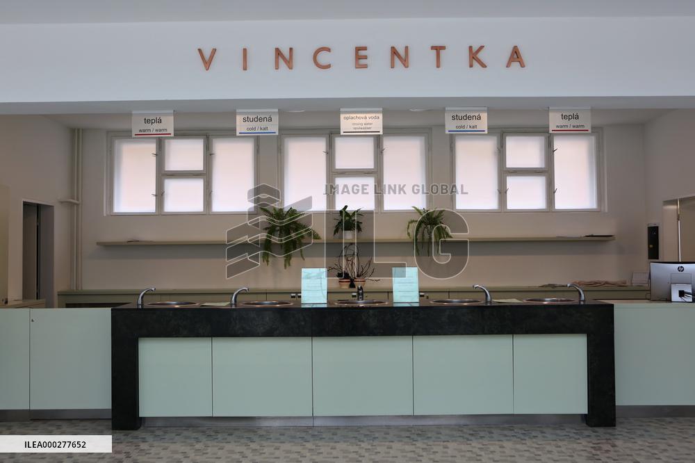 Vincentka Hall with mineral spring in Luhacovice Spa