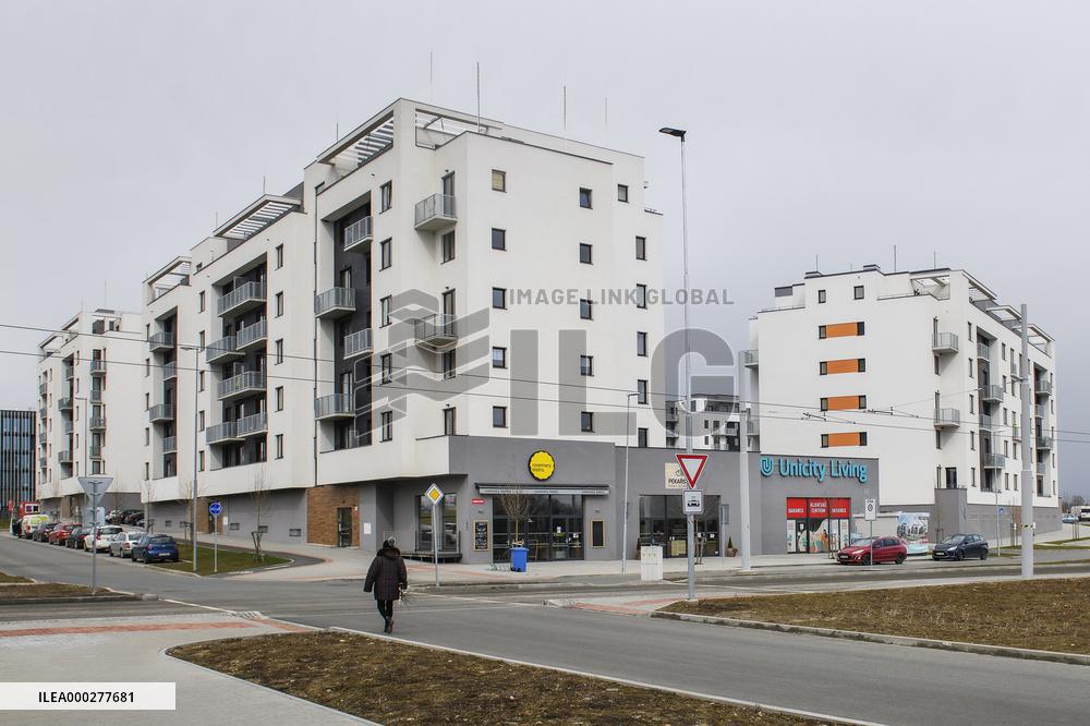 Apartment buildings of the Unicity Living project in Pilsen