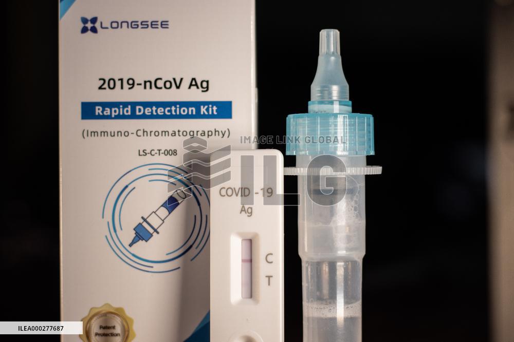 AG test spit sputum, negative result, Longsee