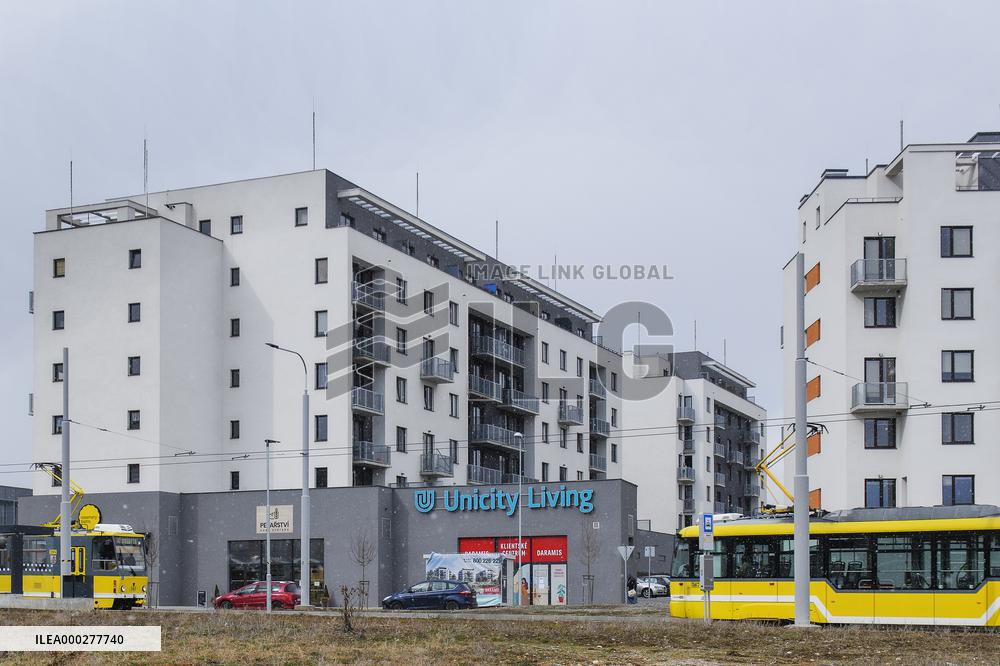 Apartment buildings of the Unicity Living project in Pilsen