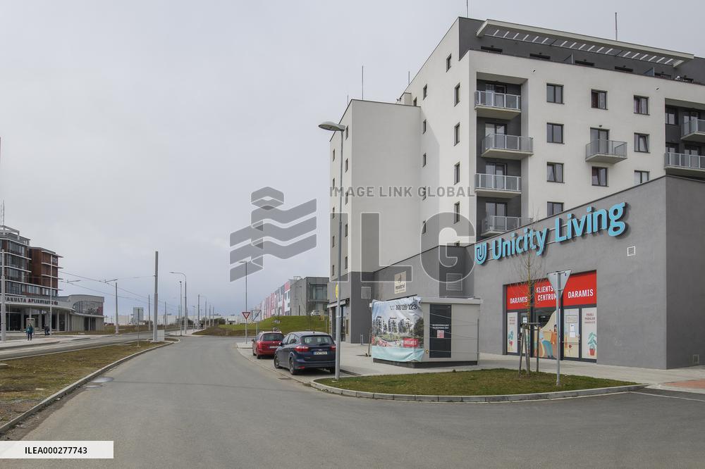 Apartment buildings of the Unicity Living project in Pilsen