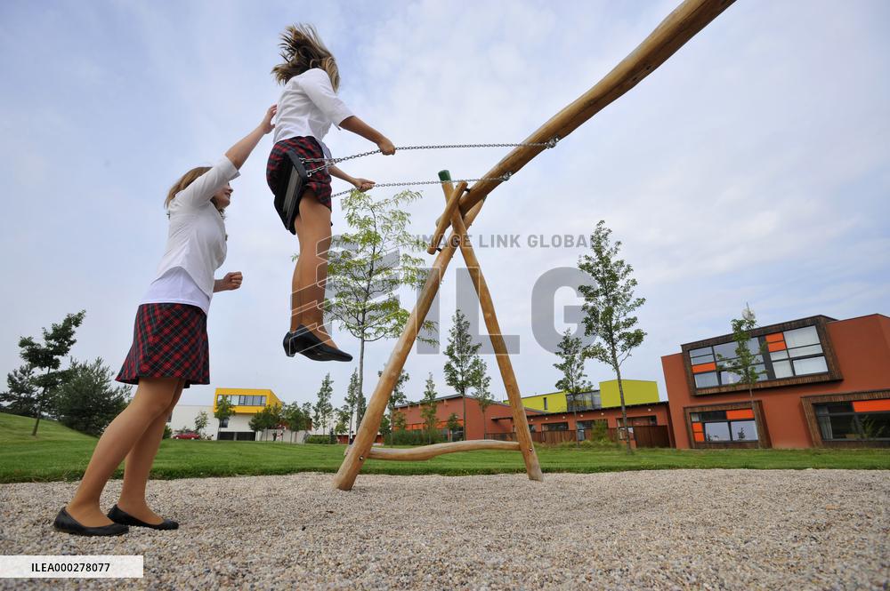 Open Gate elite primary school for exceptionally gifted children, swing