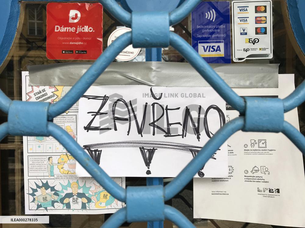 Closed restaurant, lockdown, epidemic, pandemic Covid-19