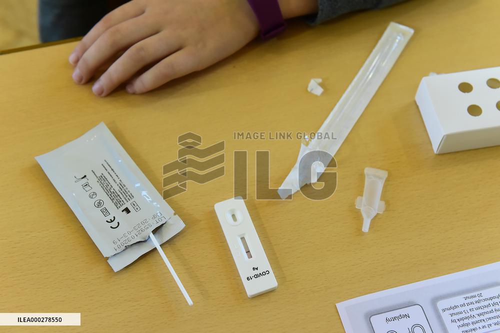 test for COVID, school children, classroom, schools reopen