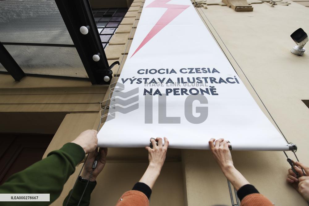 Ciocio Czesia - exhibition of illustrations on the platform