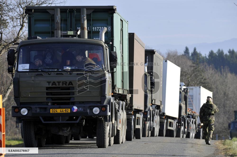 explosion of the ammunition store in Vrbetice, army, soldiers, guard unit