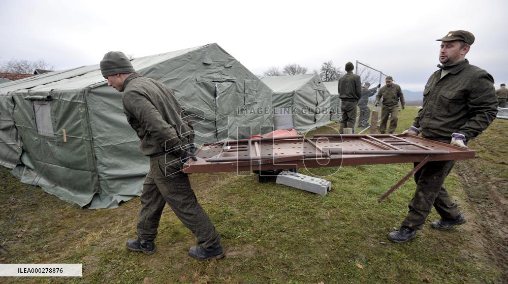 explosion of the ammunition store in Vrbetice, army, soldiers, guard unit