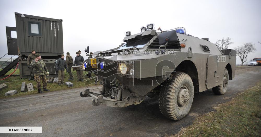 explosion of the ammunition store in Vrbetice, army, soldiers, guard unit