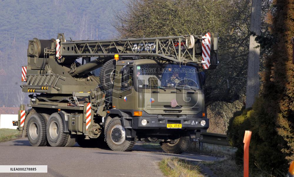 explosion of the ammunition store in Vrbetice, army, soldiers, guard unit