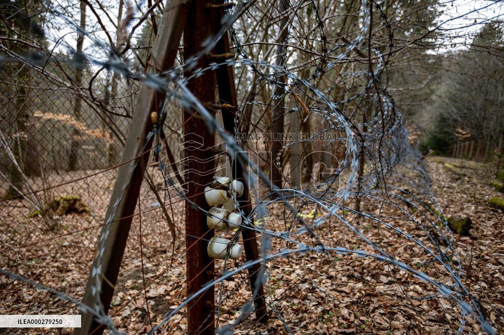 Village Vlachovice-Vrbetice, forest, ammunition debris, Vrbetice  ammunition store after blast