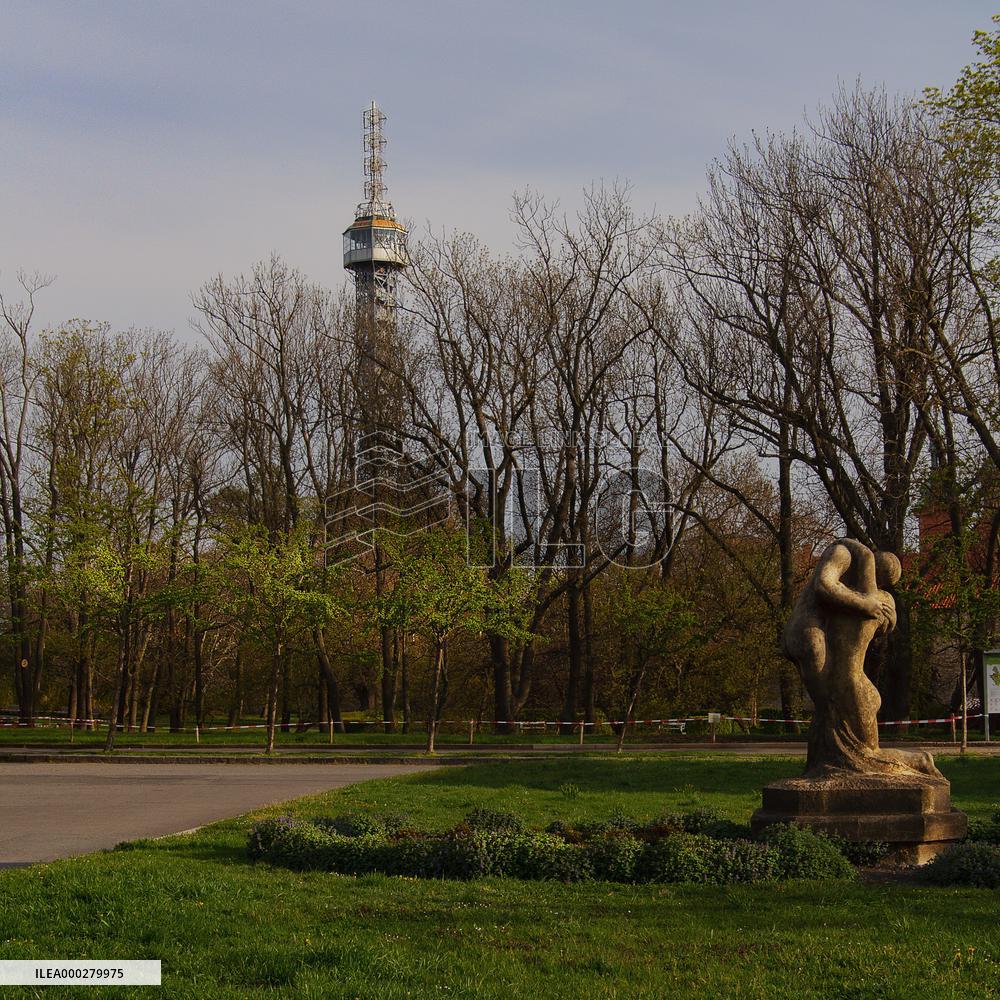 Petrin, Petrin lookout tower, spring, flowers