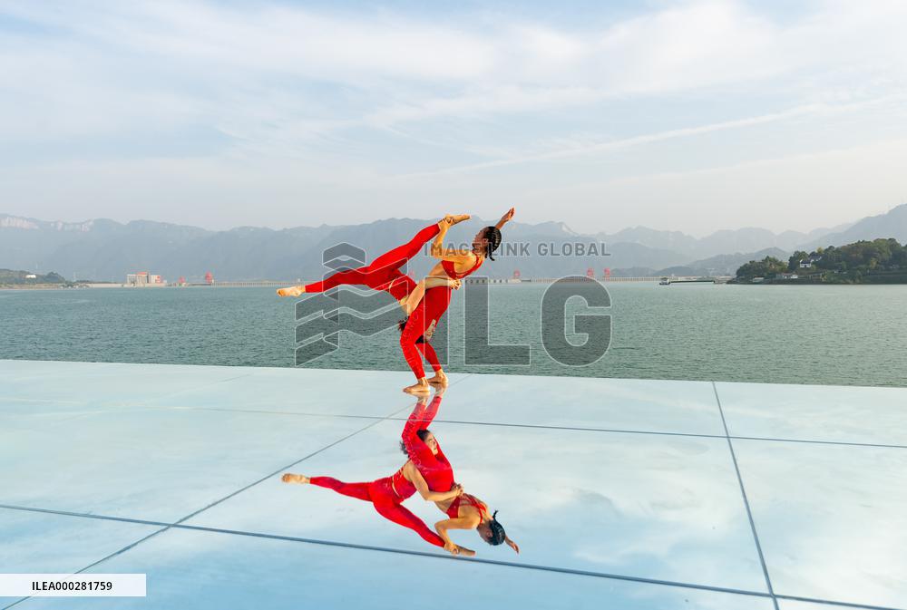 China Three Gorges Dam Yoga