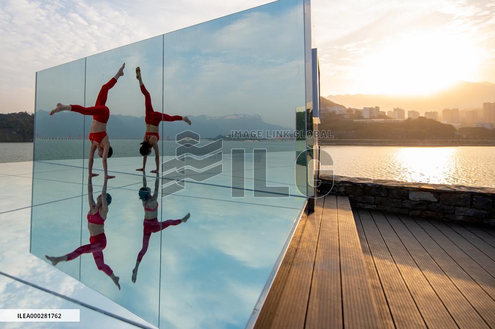 China Three Gorges Dam Yoga