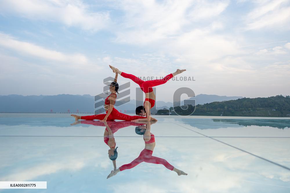 China Three Gorges Dam Yoga