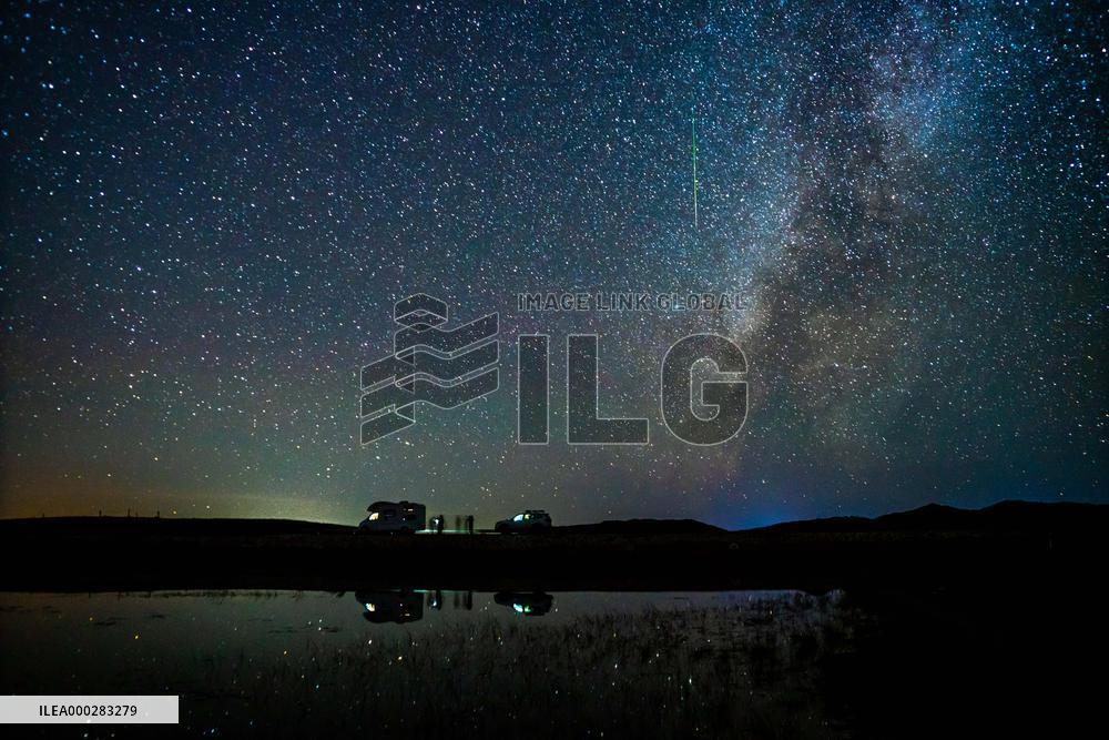 Starry Sky Over Ulan Butian Grassland