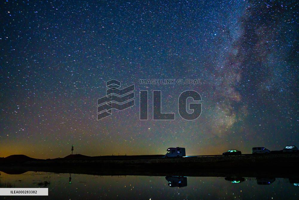 Starry Sky Over Ulan Butian Grassland