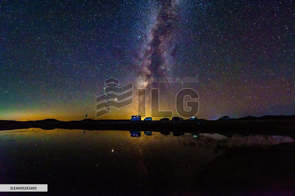 Starry Sky Over Ulan Butian Grassland