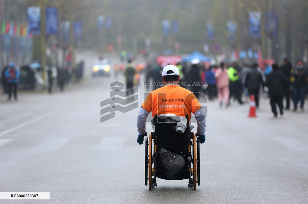 Disabled People Participate in Marathon