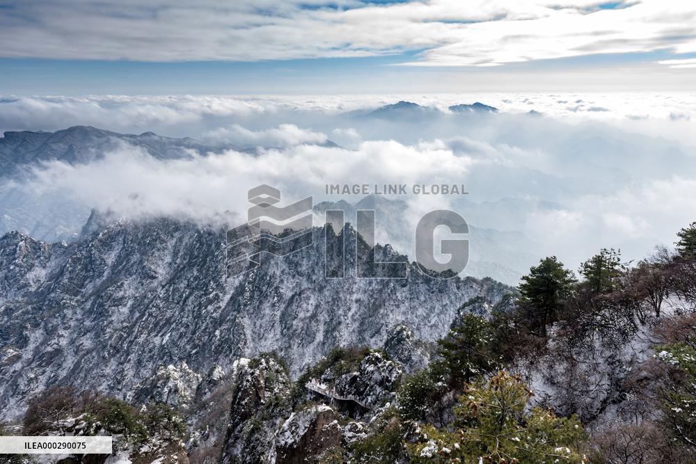 Laojun Mountain Covered With Snow