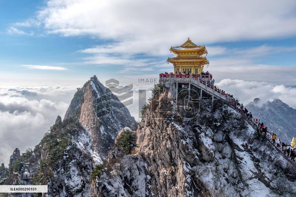 Laojun Mountain Covered With Snow