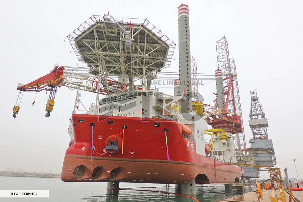 Pile Driven Salvage Vessel