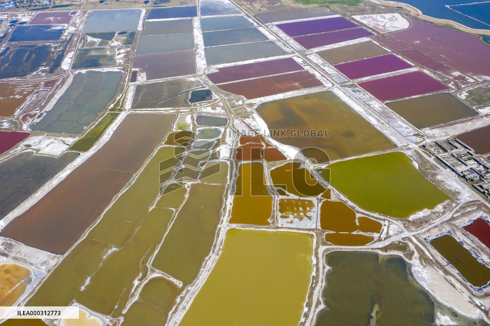 Colorful Salt Lake in Yuncheng