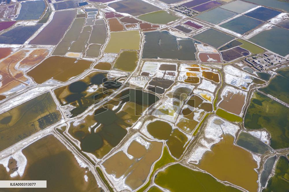 Colorful Salt Lake in Yuncheng