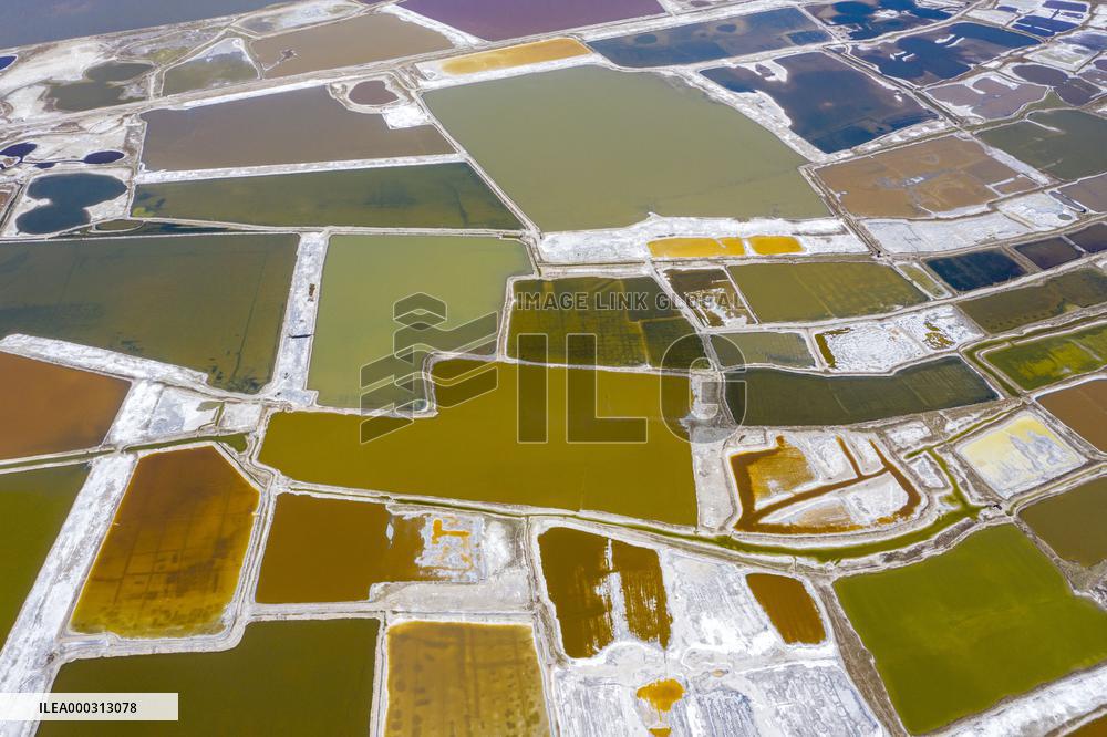 Colorful Salt Lake in Yuncheng