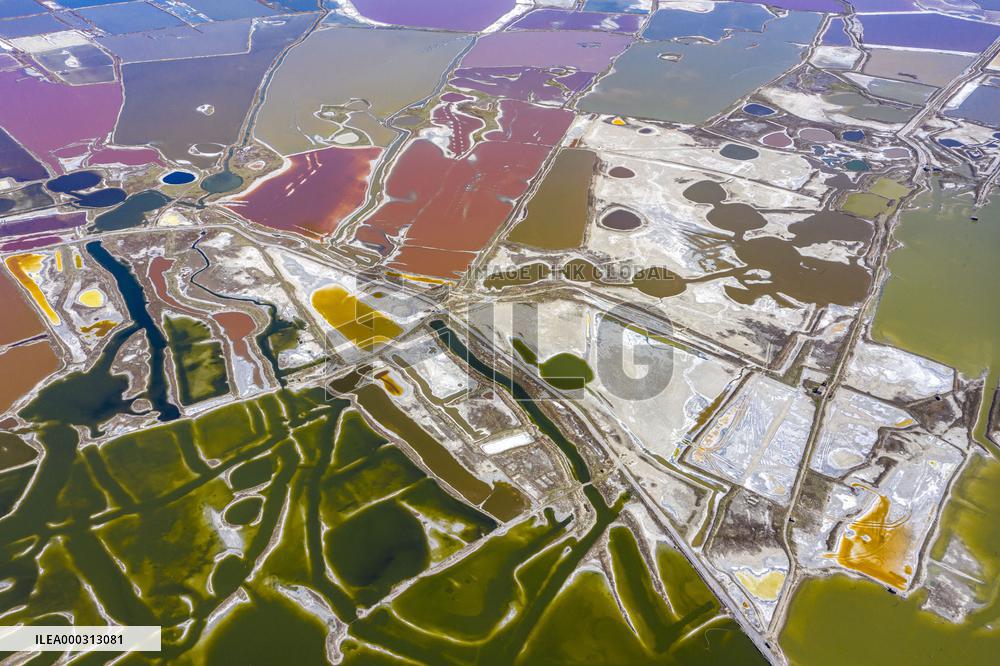 Colorful Salt Lake in Yuncheng