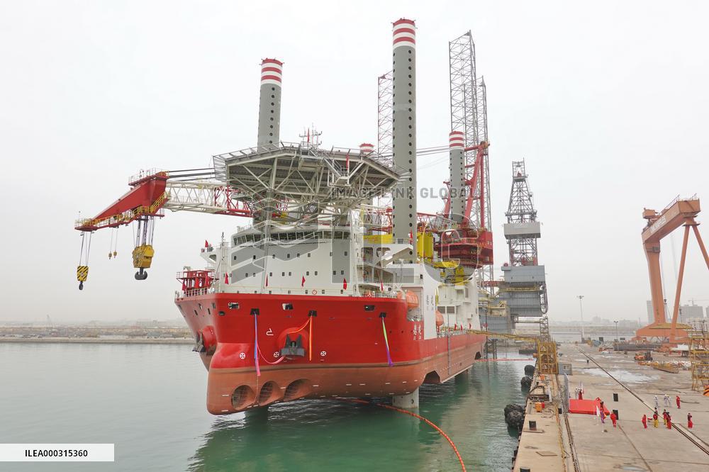 Pile Driven Salvage Vessel