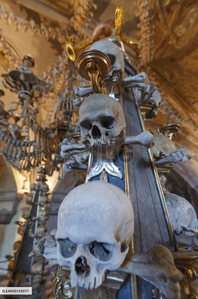 Church of All Saints with the Ossuary (bone church) in Sedlec