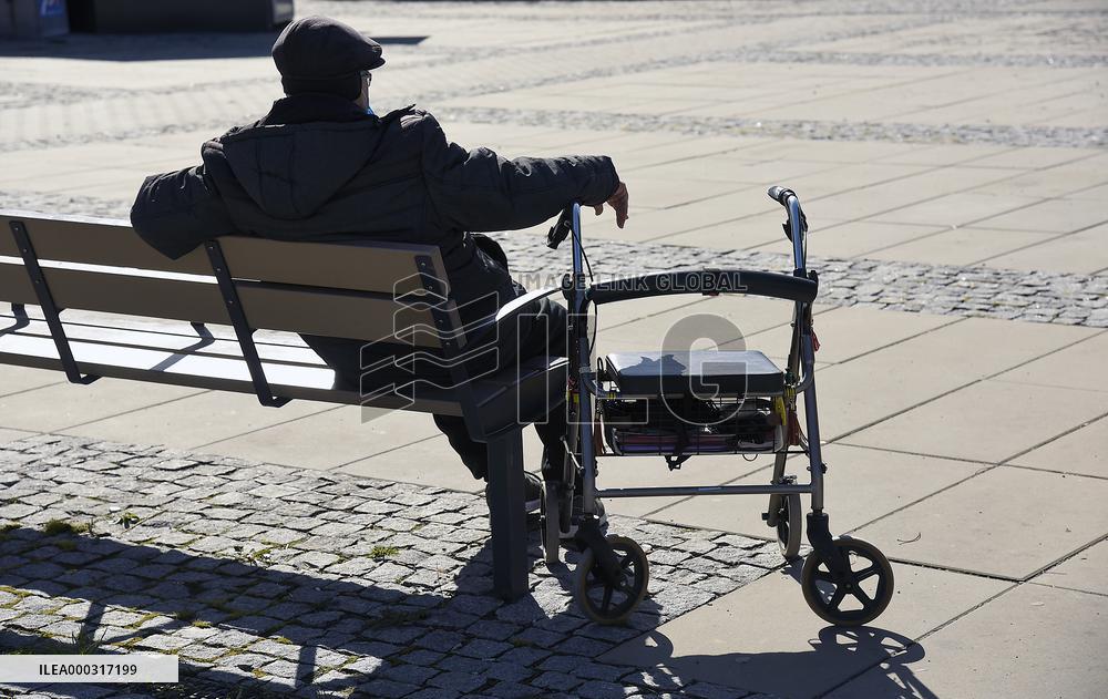 Senior enjoy sunny weather