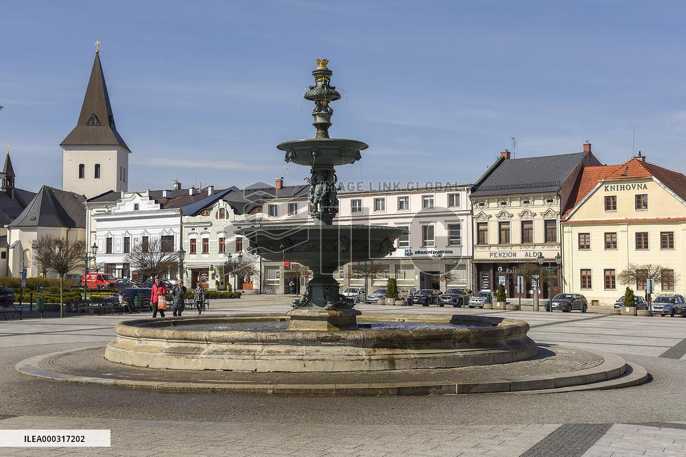 Karvina - Frystat, square T. G. Masaryka, fountain