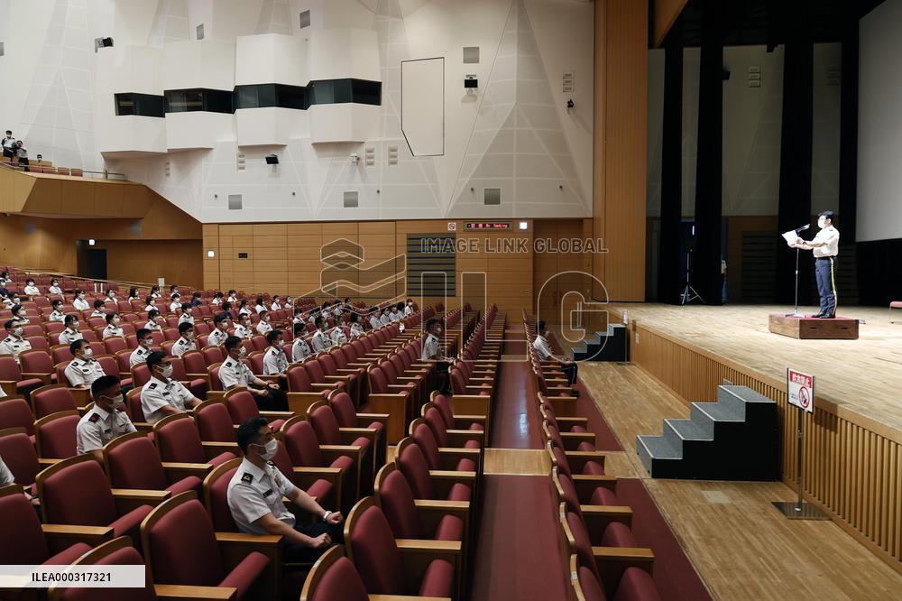 Defense officers deployed at state-run COVID-19 vaccination center