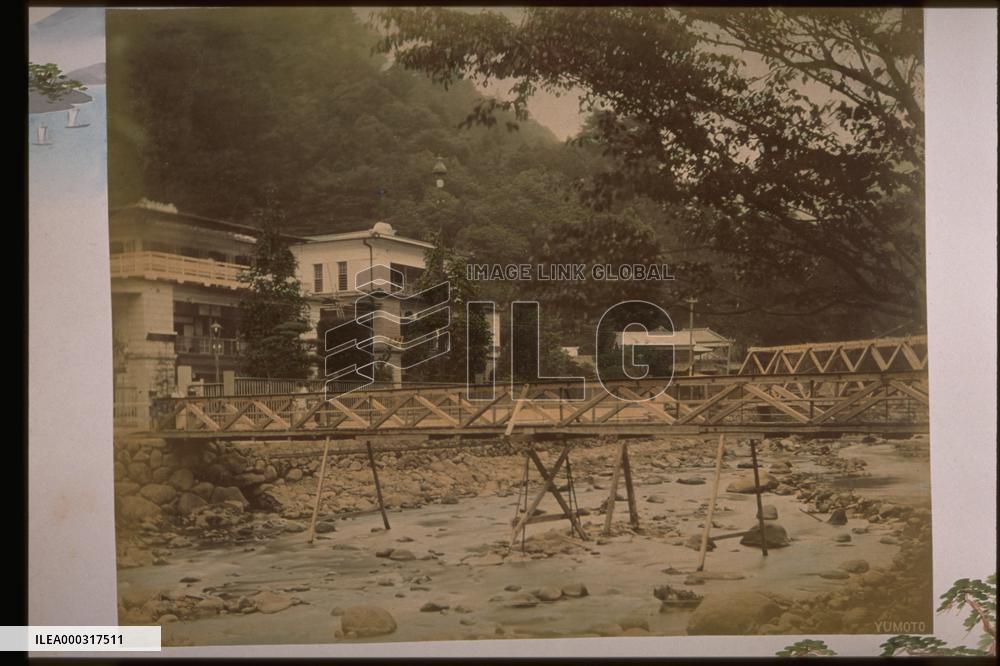 Street of inns at yumoto hot spring