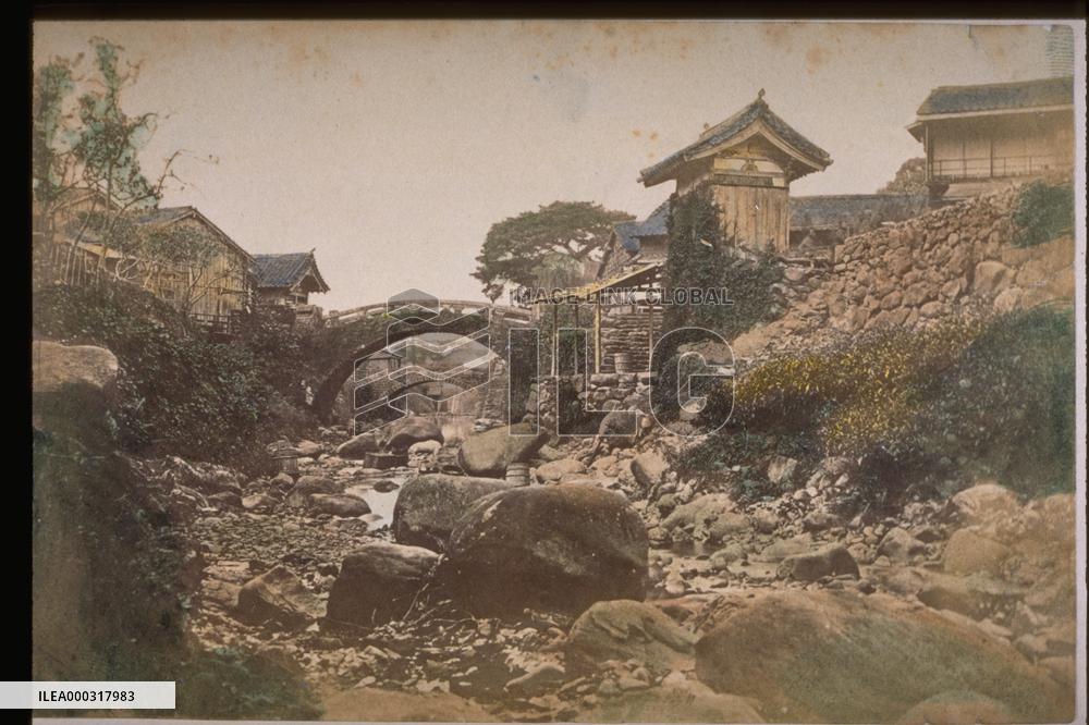 Amidabashi bridge and koraibashi bridge in nakashimagawa river