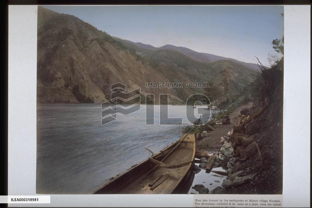 Great Nobi Earthquake (new lake at Neomura Midoridani)