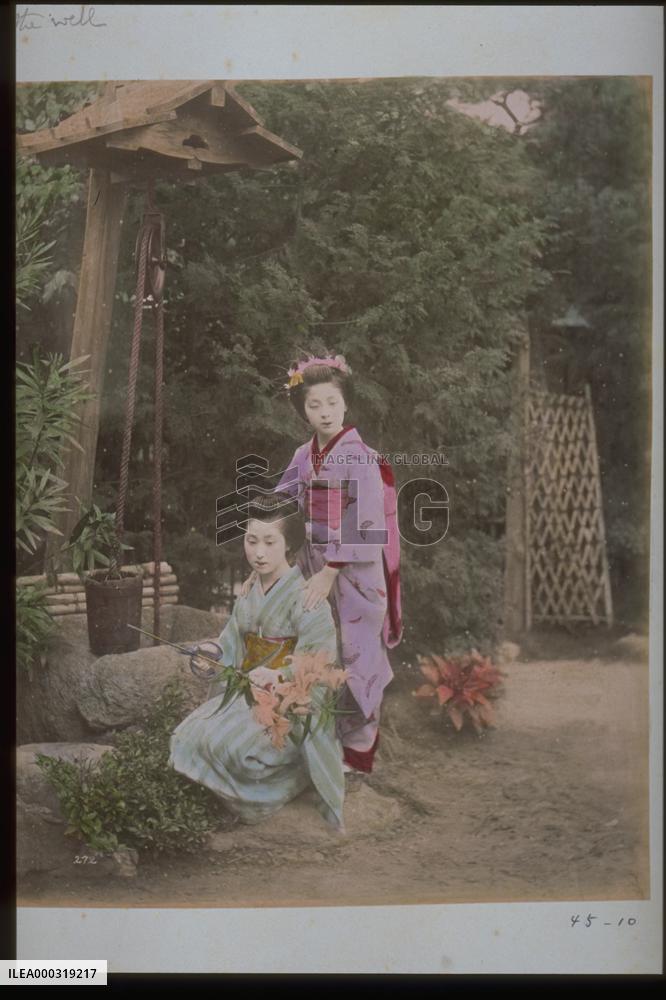 Women picking flowers