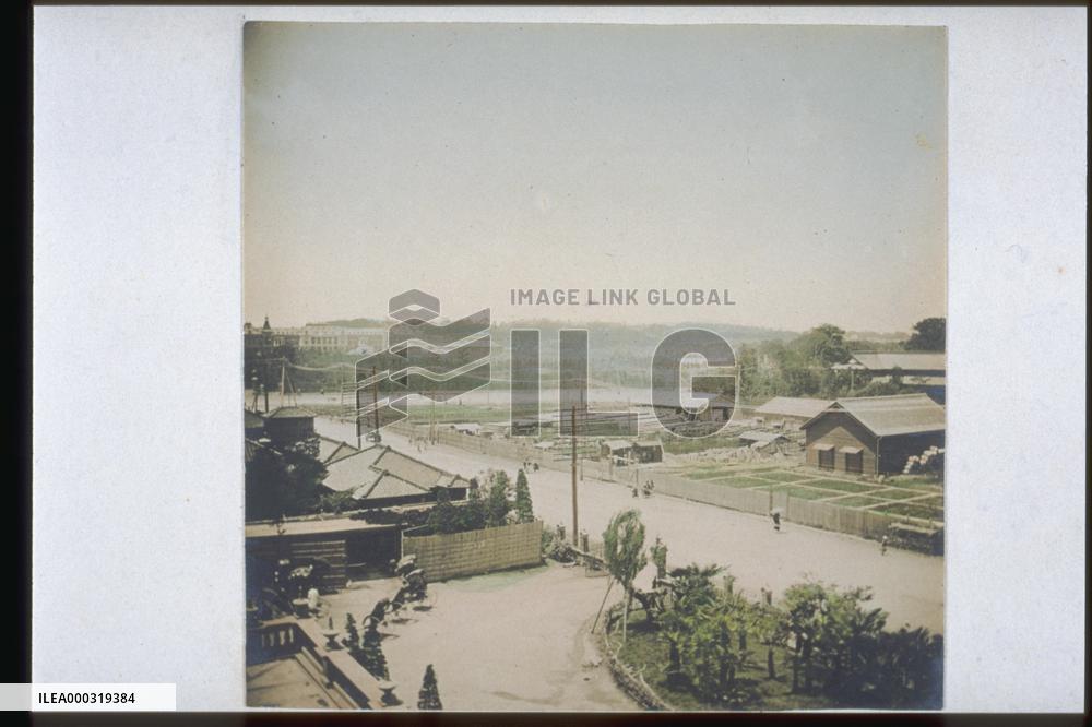 View of a town from a hotel