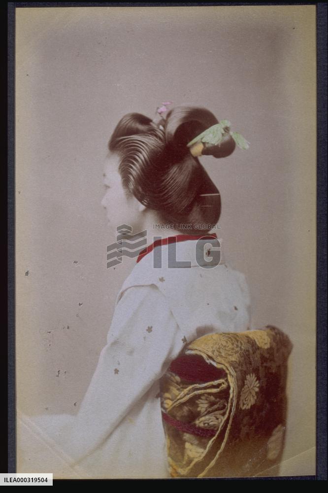 A woman in profile