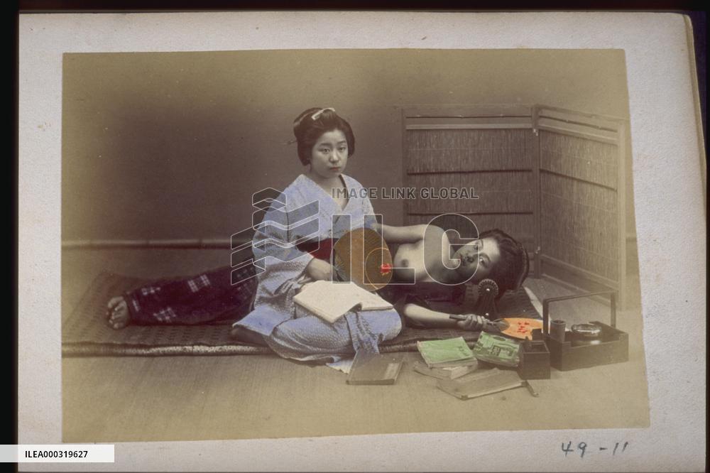 Women enjoying the cool evening