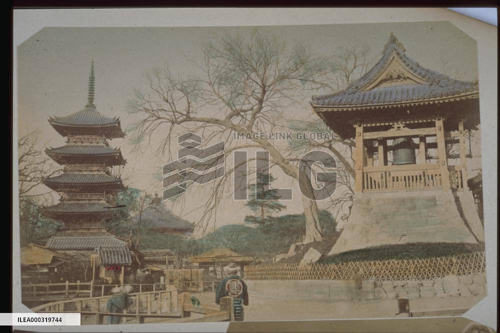 The hour bell and the five-story pagoda,Sensoji Temple