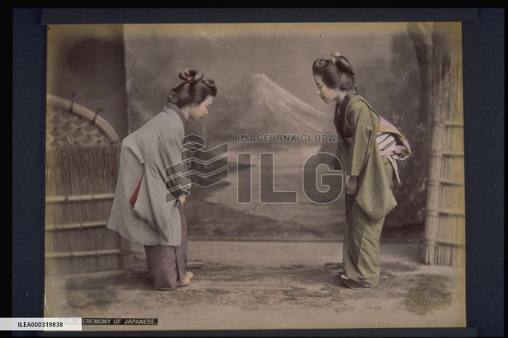 Women greeting each other